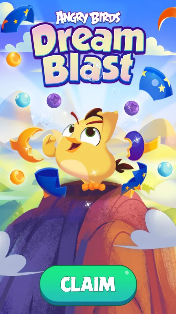 Dream Blast playable: character jumps out with a Claim button